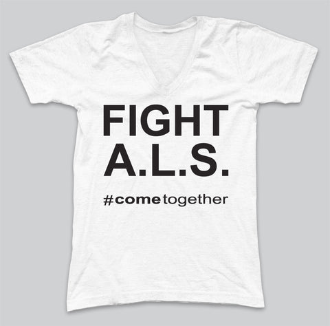 FIGHT A.L.S. V-NECK (W)